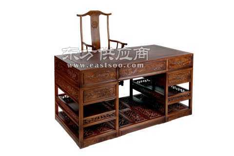 供應(yīng)紅木家具中的精品黃花梨寫字臺(tái)圖片