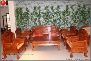 供應浙江金華東陽橫店紅木非洲黃花梨雙龍沙發(fā) 傳統(tǒng)工藝與現(xiàn)代家居的完美融合